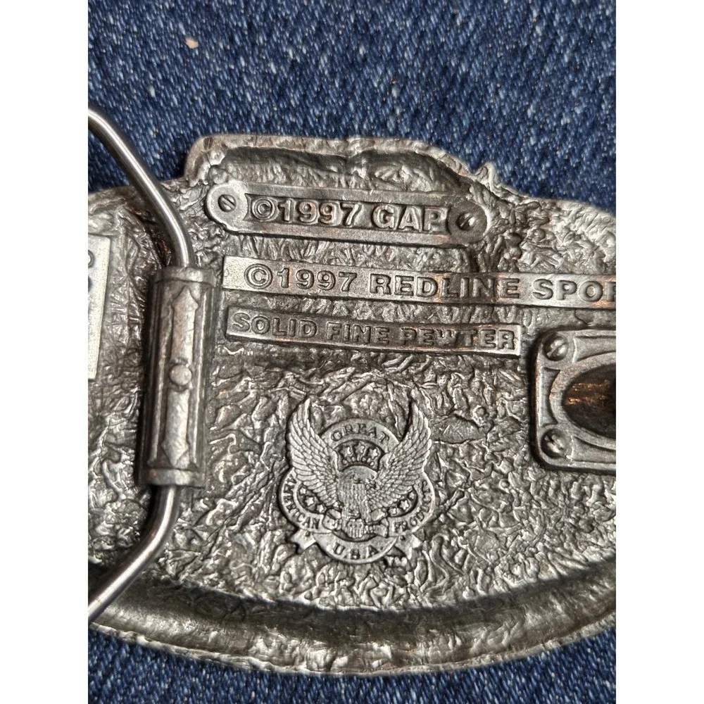 Vintage NASCAR Bobby Scott #18 Pewter Belt Buckle - Redline